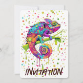 Chameleon Paint Vlekken Waterverf Style Kaart (Voorkant)