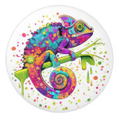 Chameleon Paint Vlekken Waterverf Style Keramische Knop (Voorkant)