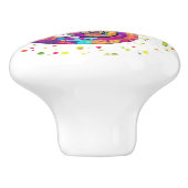 Chameleon Paint Vlekken Waterverf Style Keramische Knop (Zijkant)