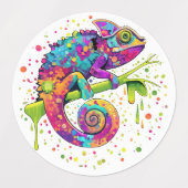 Chameleon Paint Vlekken Waterverf Style Labels (Design 2)