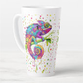 Chameleon Paint Vlekken Waterverf Style Latte Mok (Linkerhoek)