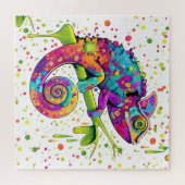 Chameleon Paint Vlekken Waterverf Style Legpuzzel (Horizontaal)
