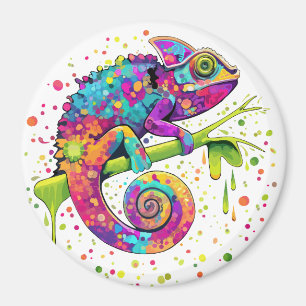 Chameleon Paint Vlekken Waterverf Style Magneet