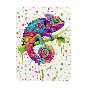 Chameleon Paint Vlekken Waterverf Style Magneet