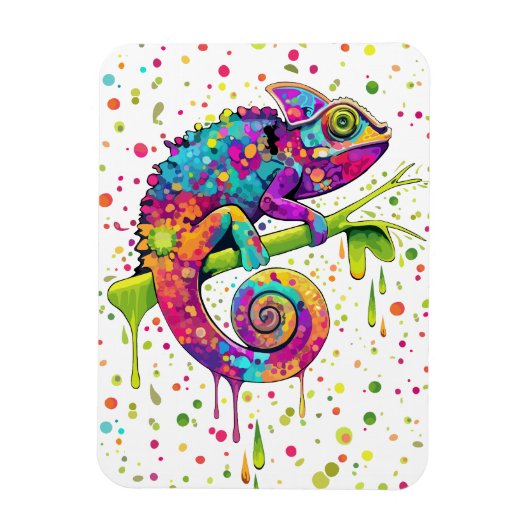 Chameleon Paint Vlekken Waterverf Style Magneet (Verticaal)