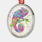 Chameleon Paint Vlekken Waterverf Style Metalen Ornament (Links)