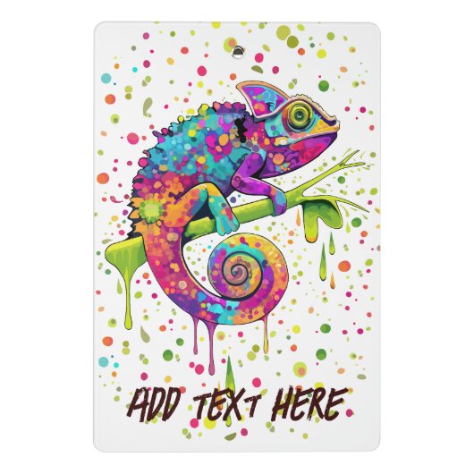 Chameleon Paint Vlekken Waterverf Style Mini Klembord (Achterkant)