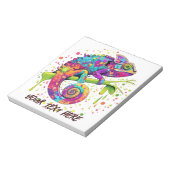 Chameleon Paint Vlekken Waterverf Style Notitieblok (Linkerzijde)