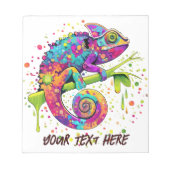 Chameleon Paint Vlekken Waterverf Style Notitieblok (Voorkant)