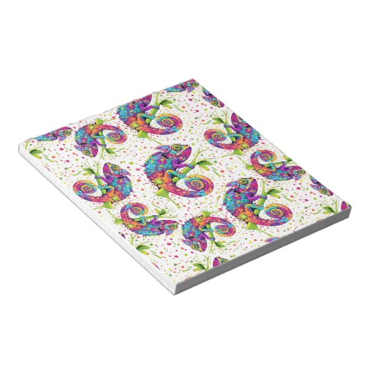 Chameleon Paint Vlekken Waterverf Style Notitieblok (Schuin)