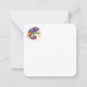 Chameleon Paint Vlekken Waterverf Style Notitiekaartje (Voorkant)