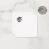 Chameleon Paint Vlekken Waterverf Style Notitiekaartje (Voorkant / Achterkant in situ)