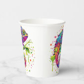 Chameleon Paint Vlekken Waterverf Style Papieren Bekers (Rechts)