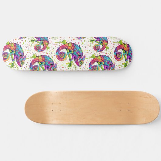 Chameleon Paint Vlekken Waterverf Style Persoonlijk Skateboard (Horizontaal)