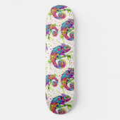Chameleon Paint Vlekken Waterverf Style Persoonlijk Skateboard (Voorkant)