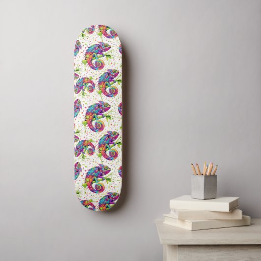 Chameleon Paint Vlekken Waterverf Style Persoonlijk Skateboard (Muurkunst)