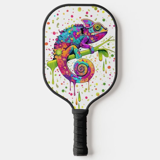 Chameleon Paint Vlekken Waterverf Style Pickleball Paddle (Voorkant)