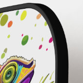 Chameleon Paint Vlekken Waterverf Style Pickleball Paddle (Links Detail)