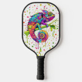 Chameleon Paint Vlekken Waterverf Style Pickleball Paddle (Achterkant)