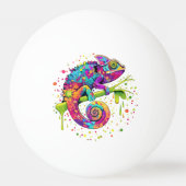 Chameleon Paint Vlekken Waterverf Style Pingpongbal (Achterkant)