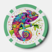 Chameleon Paint Vlekken Waterverf Style Poker Chips (Achterkant)