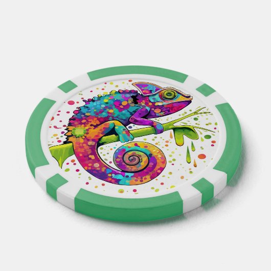 Chameleon Paint Vlekken Waterverf Style Poker Chips (Enkel)