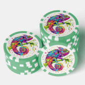 Chameleon Paint Vlekken Waterverf Style Poker Chips (Opstapeling)