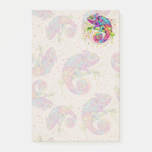 Chameleon Paint Vlekken Waterverf Style Post-it® Notes (Voorkant)