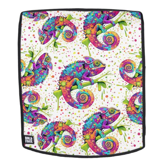 Chameleon Paint Vlekken Waterverf Style Rugtassen (Verwijderbaar gezicht)