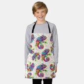 Chameleon Paint Vlekken Waterverf Style Schort (Gedragen)