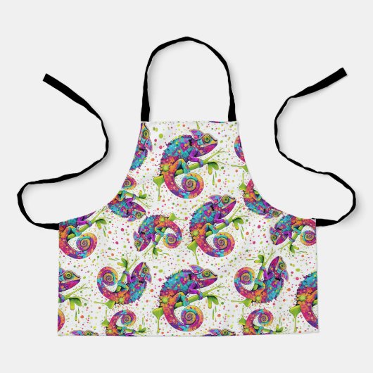 Chameleon Paint Vlekken Waterverf Style Schort (Voorkant)