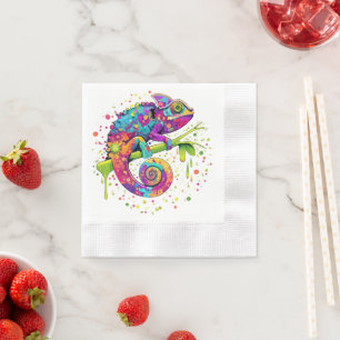 Chameleon Paint Vlekken Waterverf Style Servet