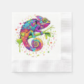 Chameleon Paint Vlekken Waterverf Style Servet (Voorkant)