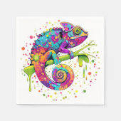 Chameleon Paint Vlekken Waterverf Style Servet (Voorkant)