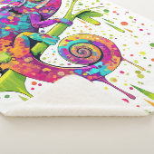 Chameleon Paint Vlekken Waterverf Style Sherpa Deken (3/4)