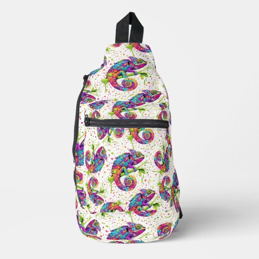 Chameleon Paint Vlekken Waterverf Style Sling Bag (Voorkant)