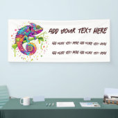 Chameleon Paint Vlekken Waterverf Style Spandoek (Beurs)