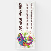 Chameleon Paint Vlekken Waterverf Style Spandoek (Verticaal)