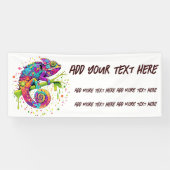 Chameleon Paint Vlekken Waterverf Style Spandoek (Horizontaal)