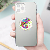Chameleon Paint Vlekken Waterverf Style Sticker (Telefoon)