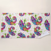 Chameleon Paint Vlekken Waterverf Style Strandlaken (Voorkant)