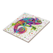 Chameleon Paint Vlekken Waterverf Style Tegeltje (Zijkant)