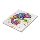 Chameleon Paint Vlekken Waterverf Style Tegeltje (Zijkant)