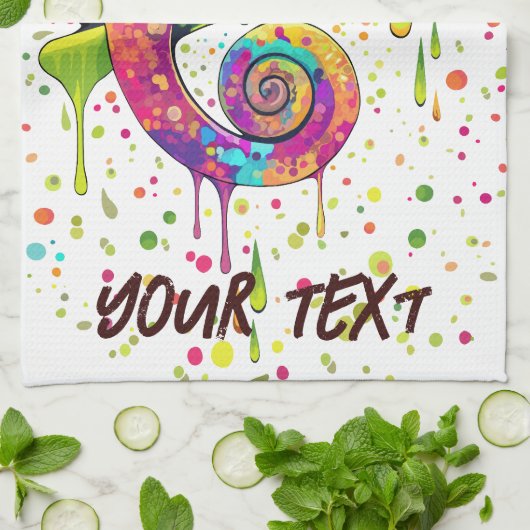 Chameleon Paint Vlekken Waterverf Style Theedoek (Gevouwen)