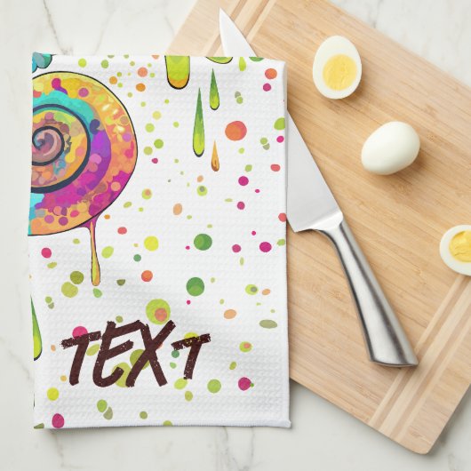 Chameleon Paint Vlekken Waterverf Style Theedoek (Quarter Fold)