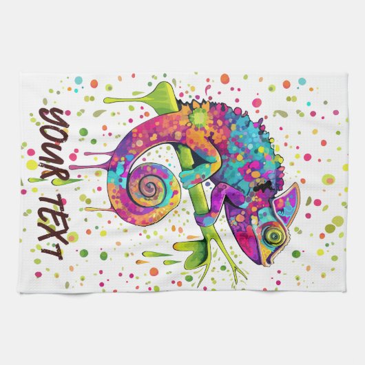 Chameleon Paint Vlekken Waterverf Style Theedoek (Horizontaal)