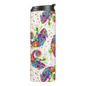 Chameleon Paint Vlekken Waterverf Style Thermosbeker (Gedraaid links)