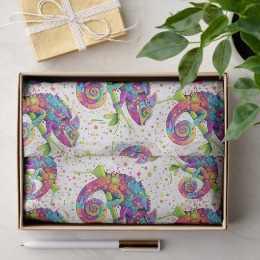 Chameleon Paint Vlekken Waterverf Style Tissuepapier (Geschenk)