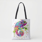 Chameleon Paint Vlekken Waterverf Style Tote Bag (Voorkant)