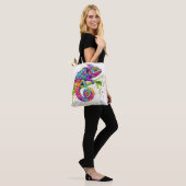 Chameleon Paint Vlekken Waterverf Style Tote Bag (Op model)